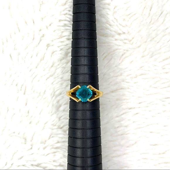 18kt electroplated gold ring - Picture 3 of 4